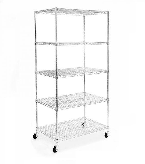 Stainless Steel Wire Shelving Unit - 36 x 24 x 54