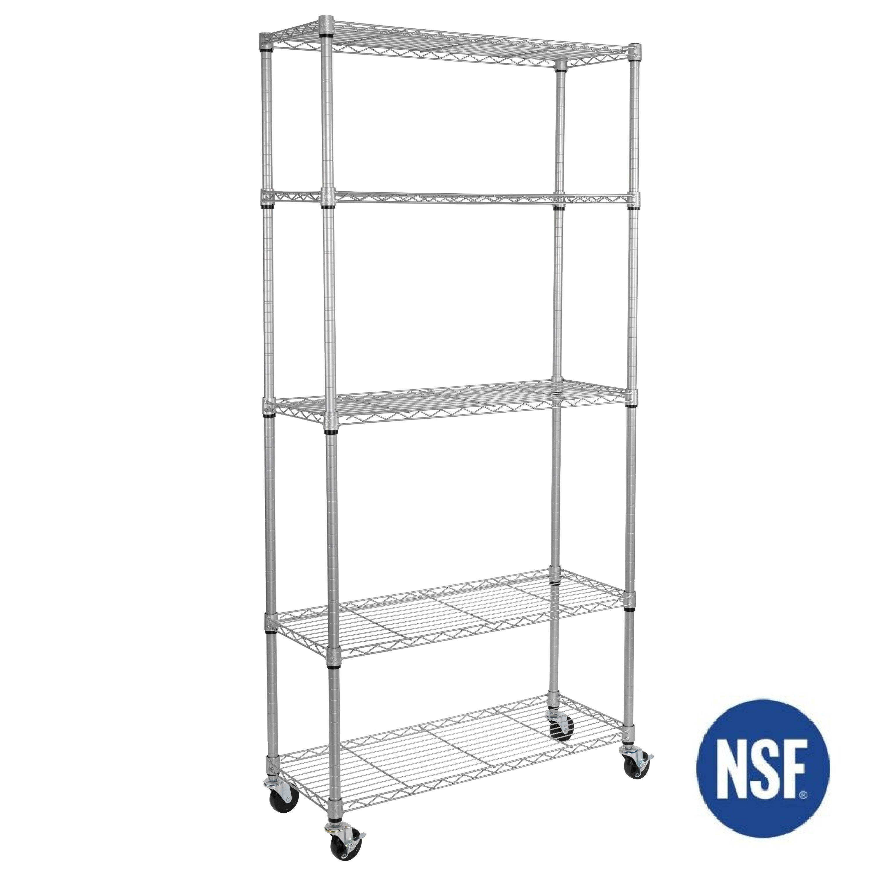 Silver 74 5-Tier Heavy Duty Storage Shelves Sale, Price & Reviews