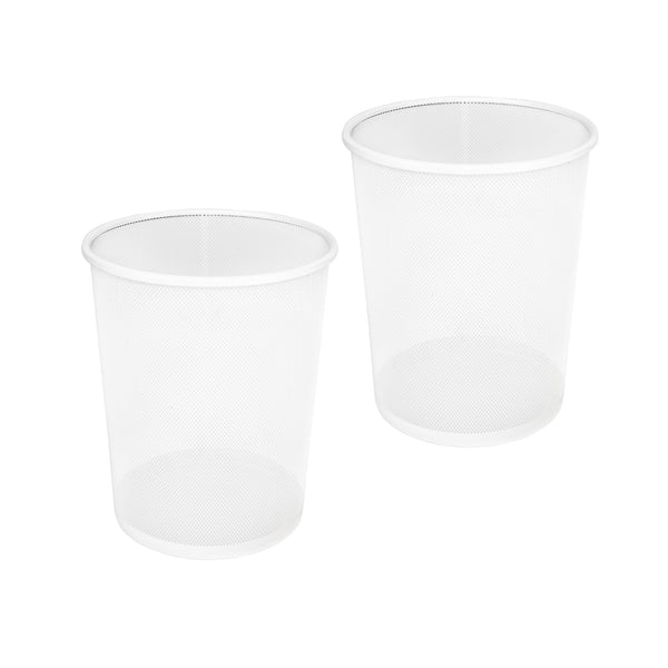 6 Gal. Round Mesh Wastebasket Recycling Bin (2-Pack)