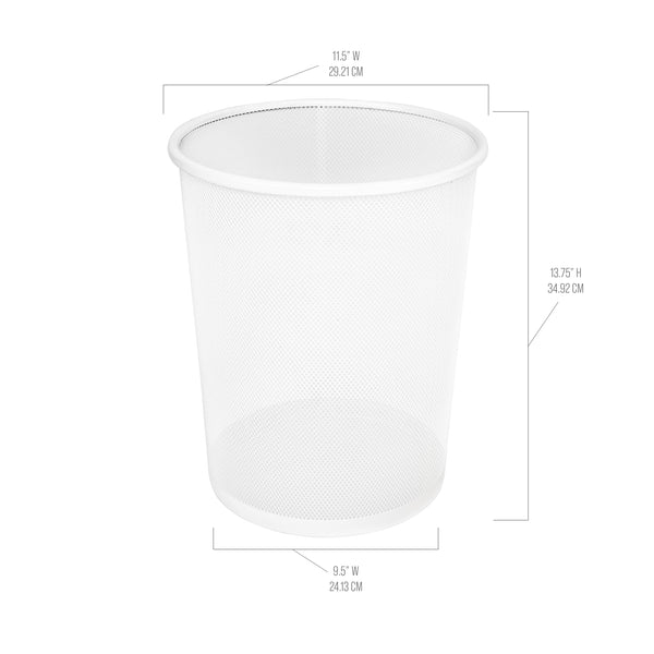 6 Gal. Round Mesh Wastebasket Recycling Bin (2-Pack)