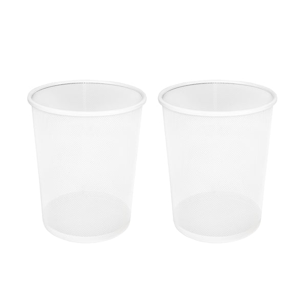 6 Gal. Round Mesh Wastebasket Recycling Bin (2-Pack)