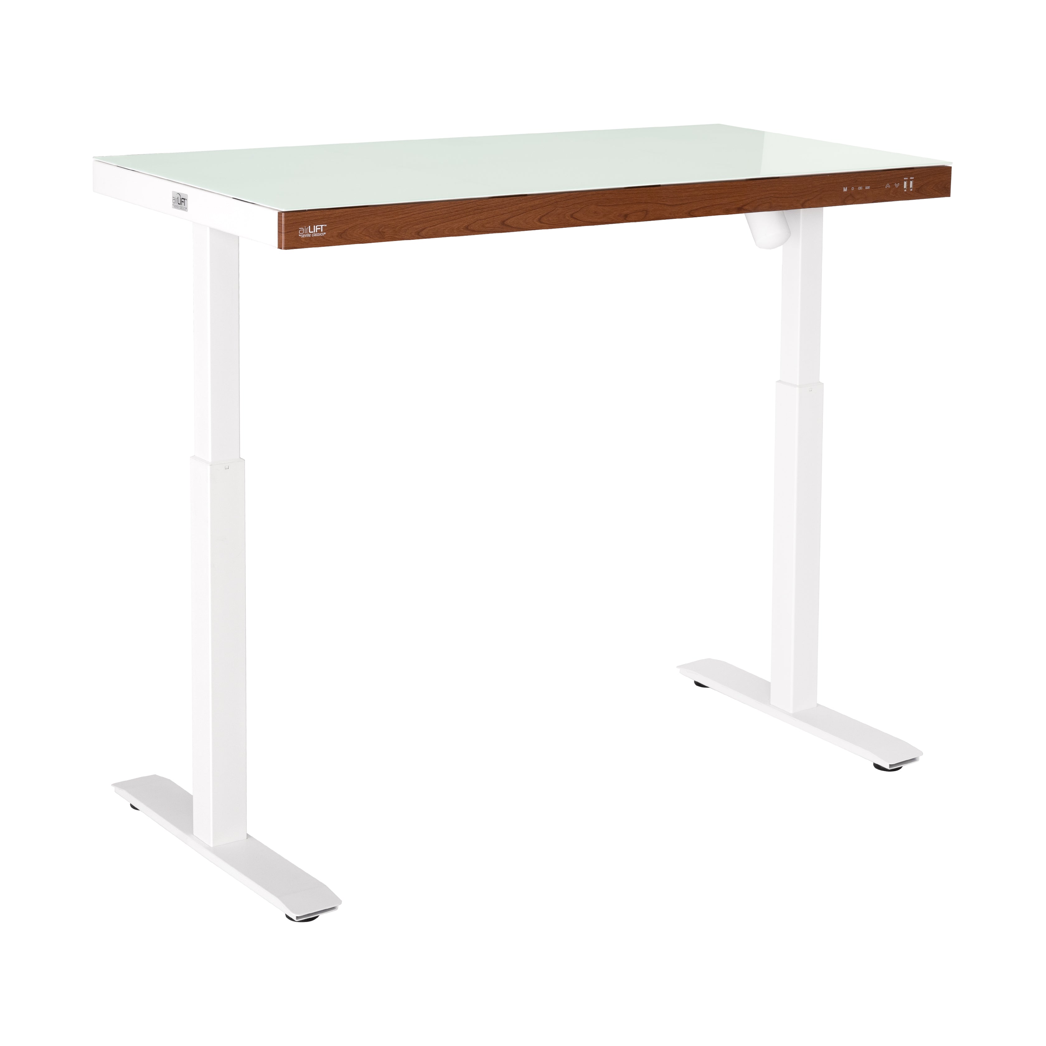 airLIFT® 48 Tempered Glass Top Electric Height Adjustable Desk, White –  Seville Classics