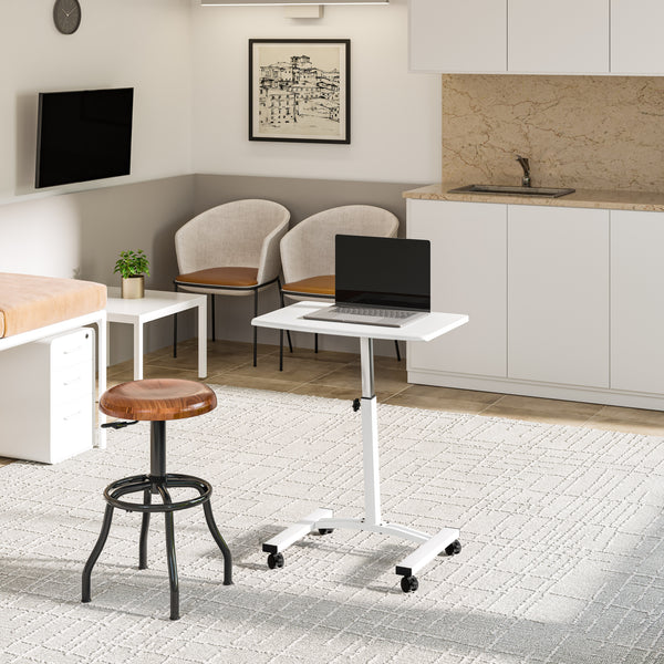 airLIFT® Mobile Laptop Sitting Desk Cart, White