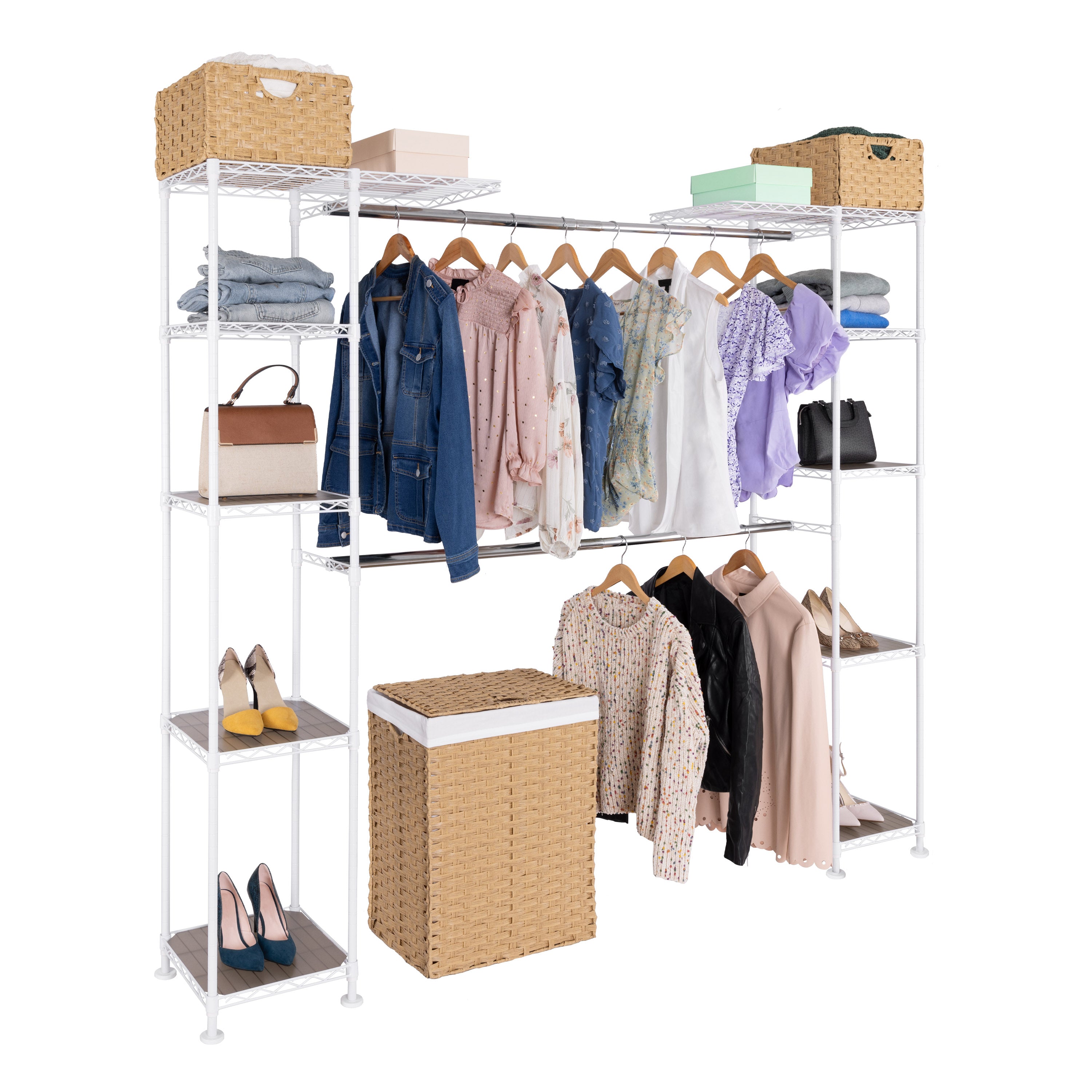 Portable Steel Closet Hanger Storage Rack Organizer - Costway