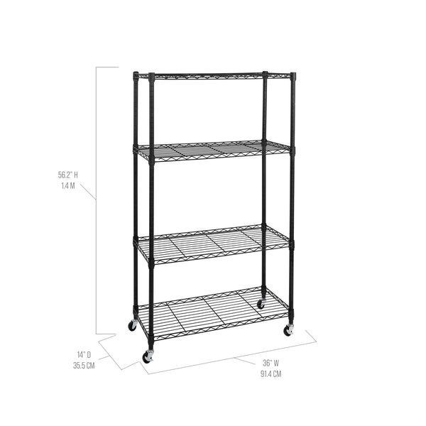 4-Tier NSF Steel Shelving