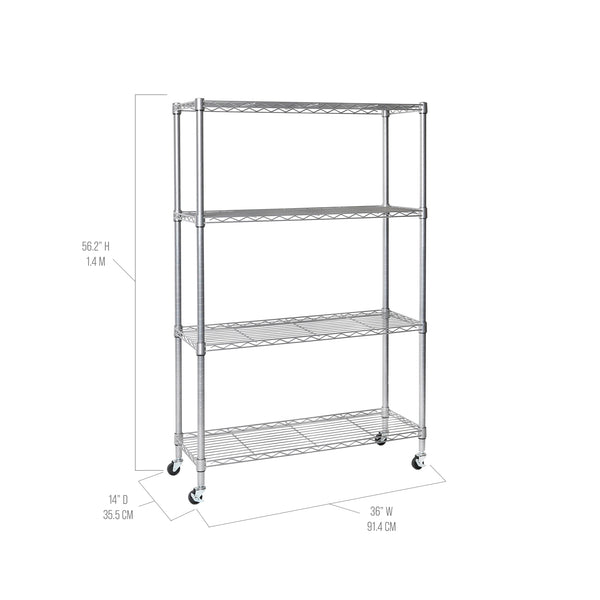 4-Tier NSF Steel Shelving