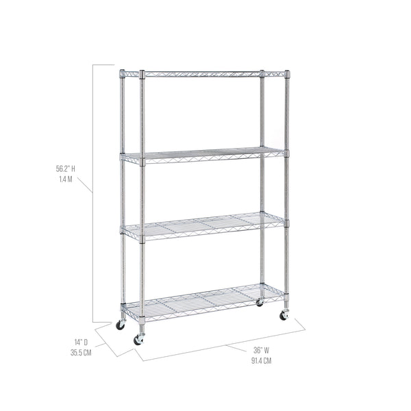 4-Tier NSF Steel Shelving