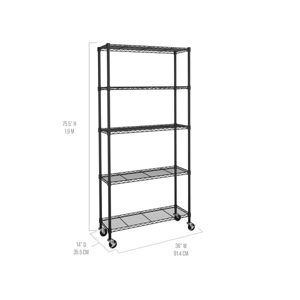 5-Tier NSF Steel Shelving