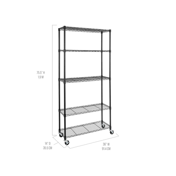 5-Tier NSF Steel Shelving