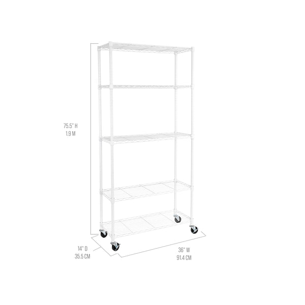 5-Tier NSF Steel Shelving