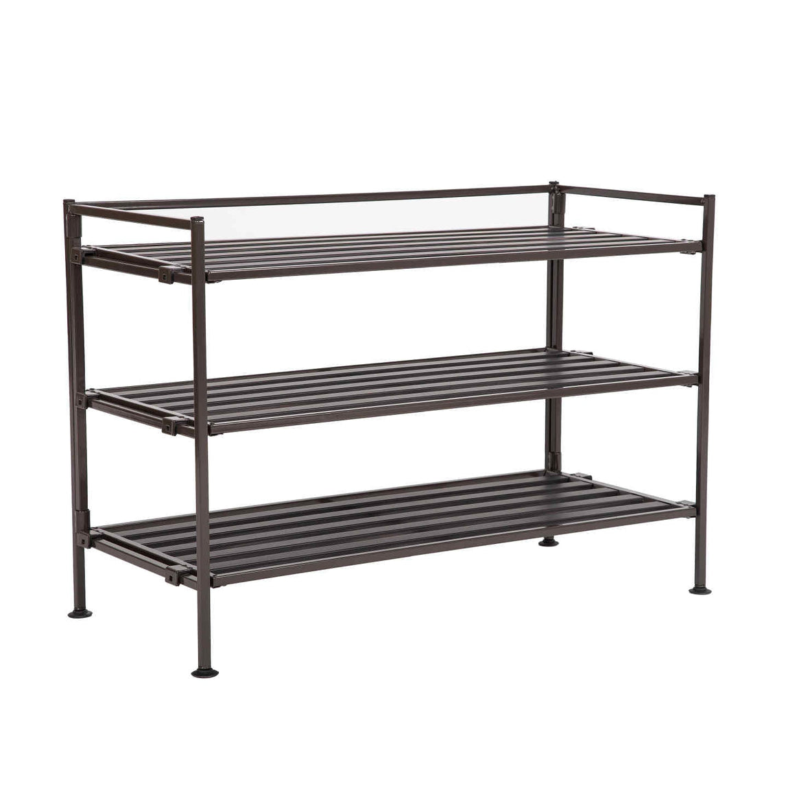 3-Tier Multi-Use Stackable Shoe Rack, Grey, Sold by at Home