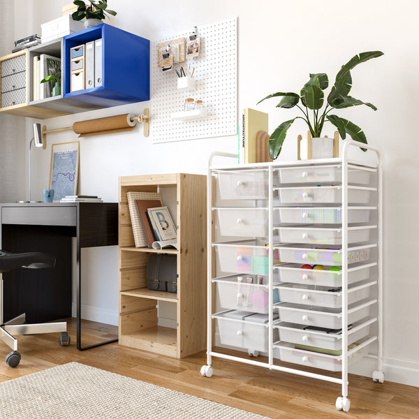 15-Drawer Organizer Cart