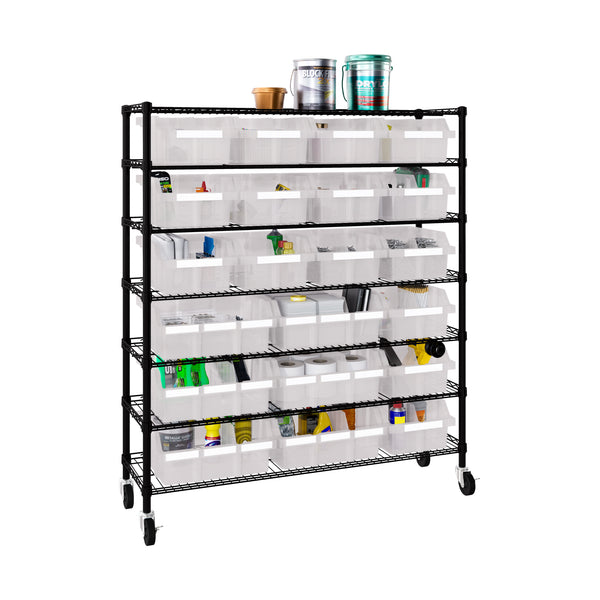 Extra-Wide 7-Tier NSF 21-Bin Rack