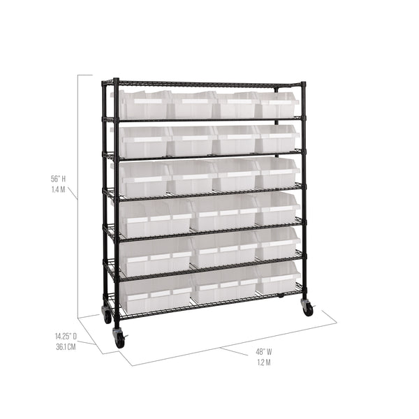 Extra-Wide 7-Tier NSF 21-Bin Rack