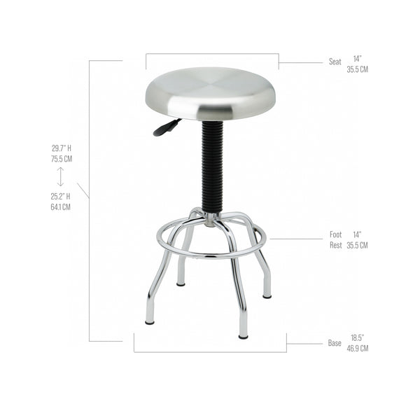 Stainless Steel Seat Pneumatic Adjustable Work Stool