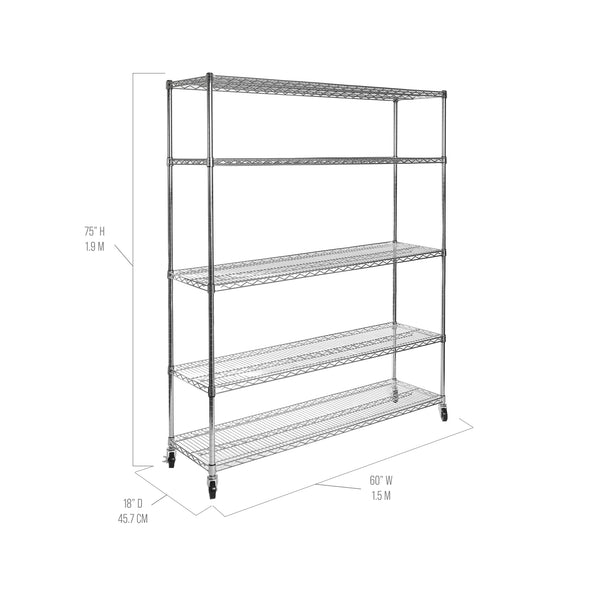 UltraDurable® 5-Tier NSF Steel Shelving