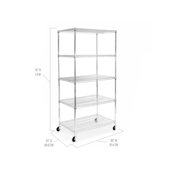 UltraDurable® 5-Tier NSF Steel Shelving