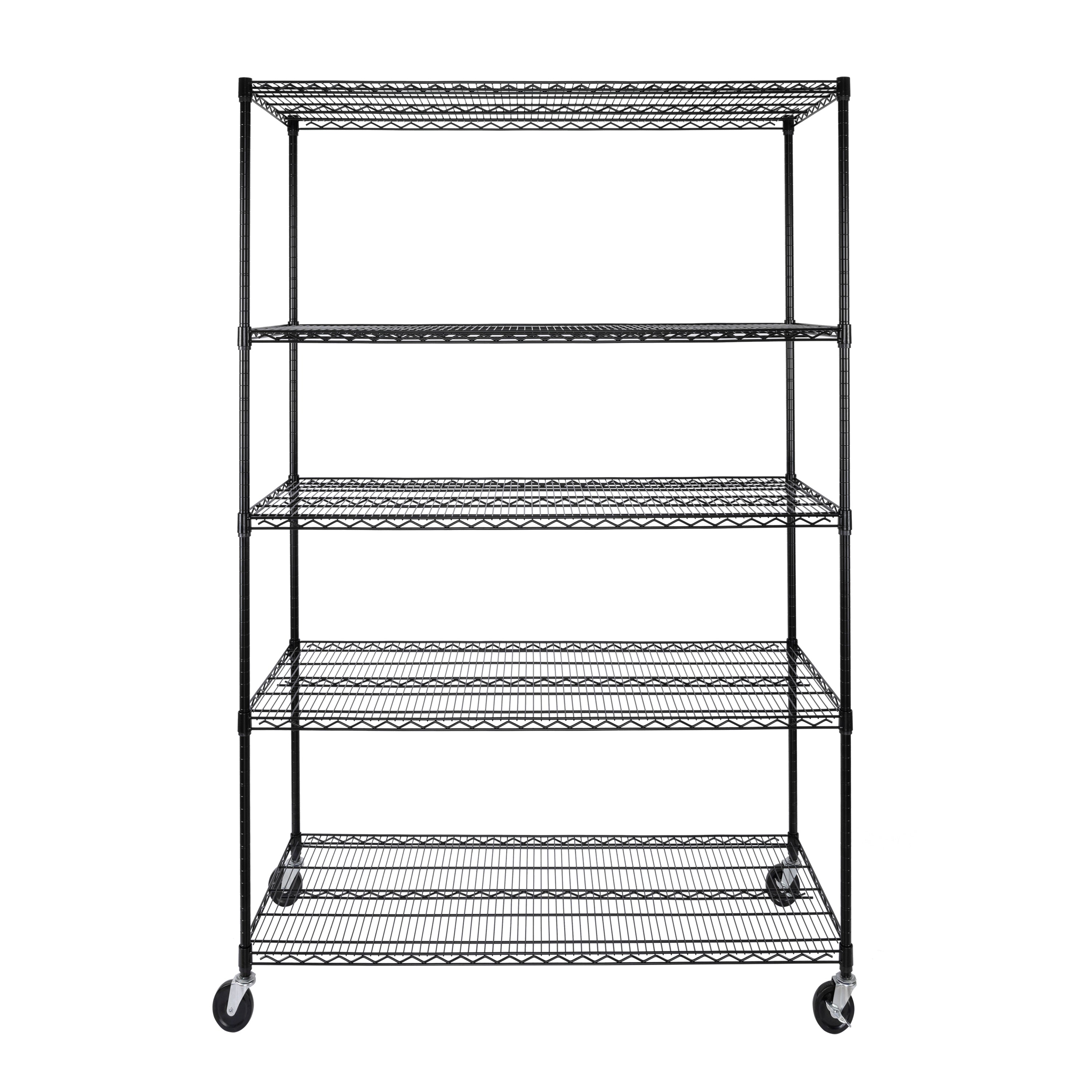 Seville Classics Steel Heavy Duty 7-Tier Utility Shelving Unit (48-in W x  14-in D x 52.5-in H), Chrome in the Freestanding Shelving Units department  at