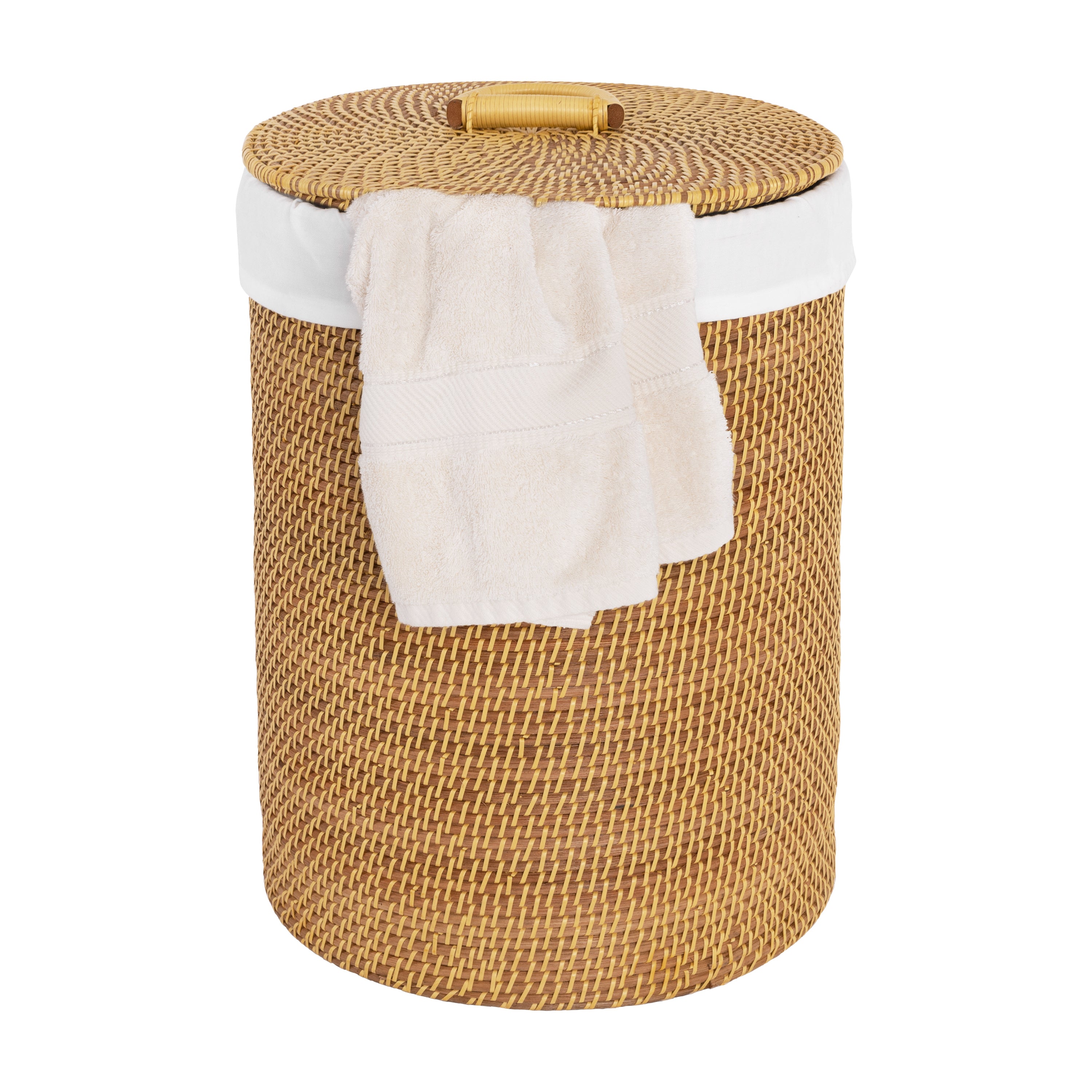 Flat Lid Woven Storage Laundry Basket