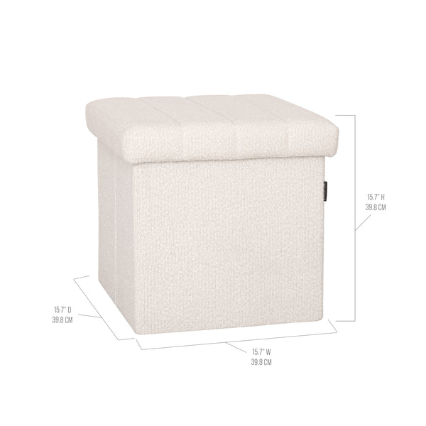 Channel Tufted Storage Ottoman