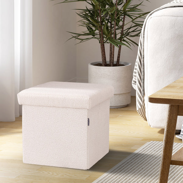 Channel Tufted Storage Ottoman