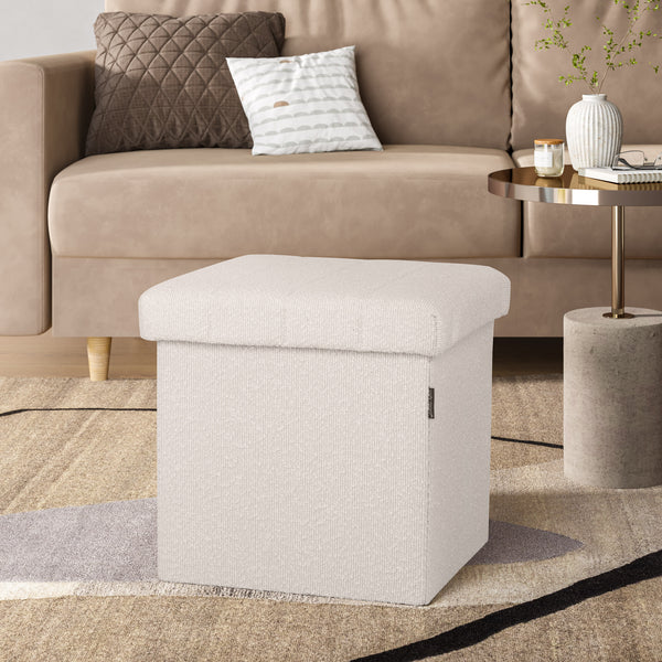 Channel Tufted Storage Ottoman