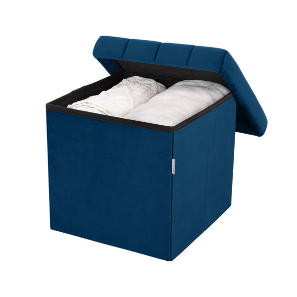 Channel Tufted Storage Ottoman