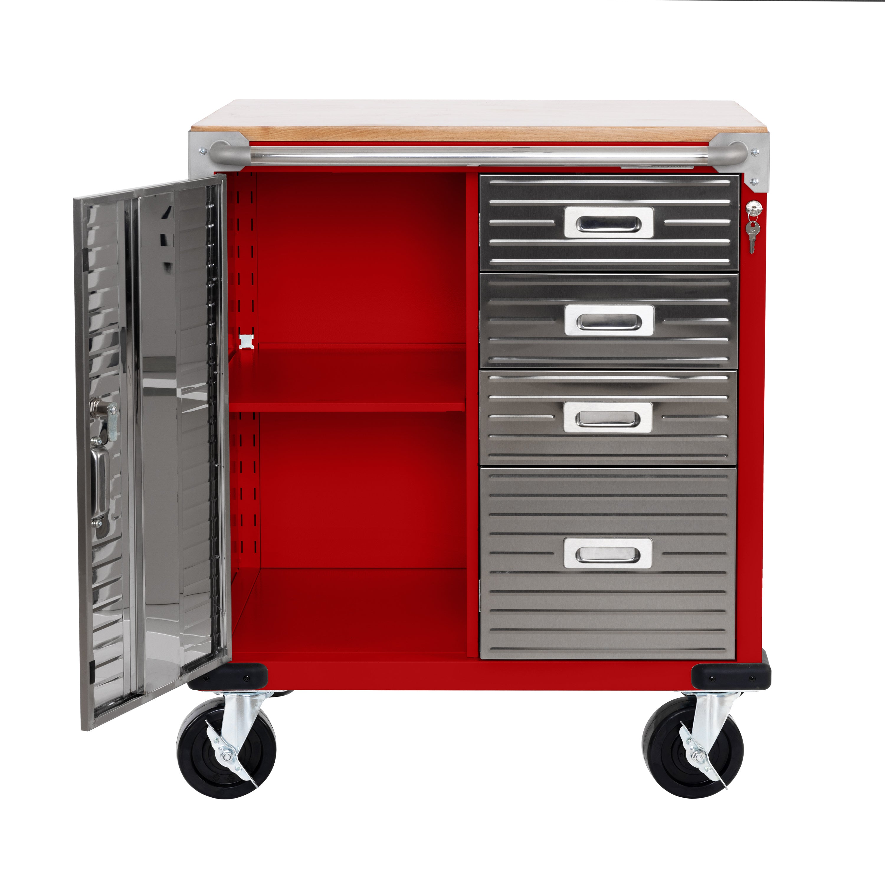 Seville Classics Garage Storage Cabinet 4 Drawer Side Cupboard