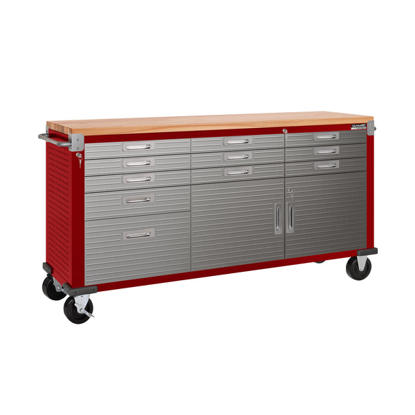 UltraHD® 11-Drawer Mega Rolling Workbench, Red