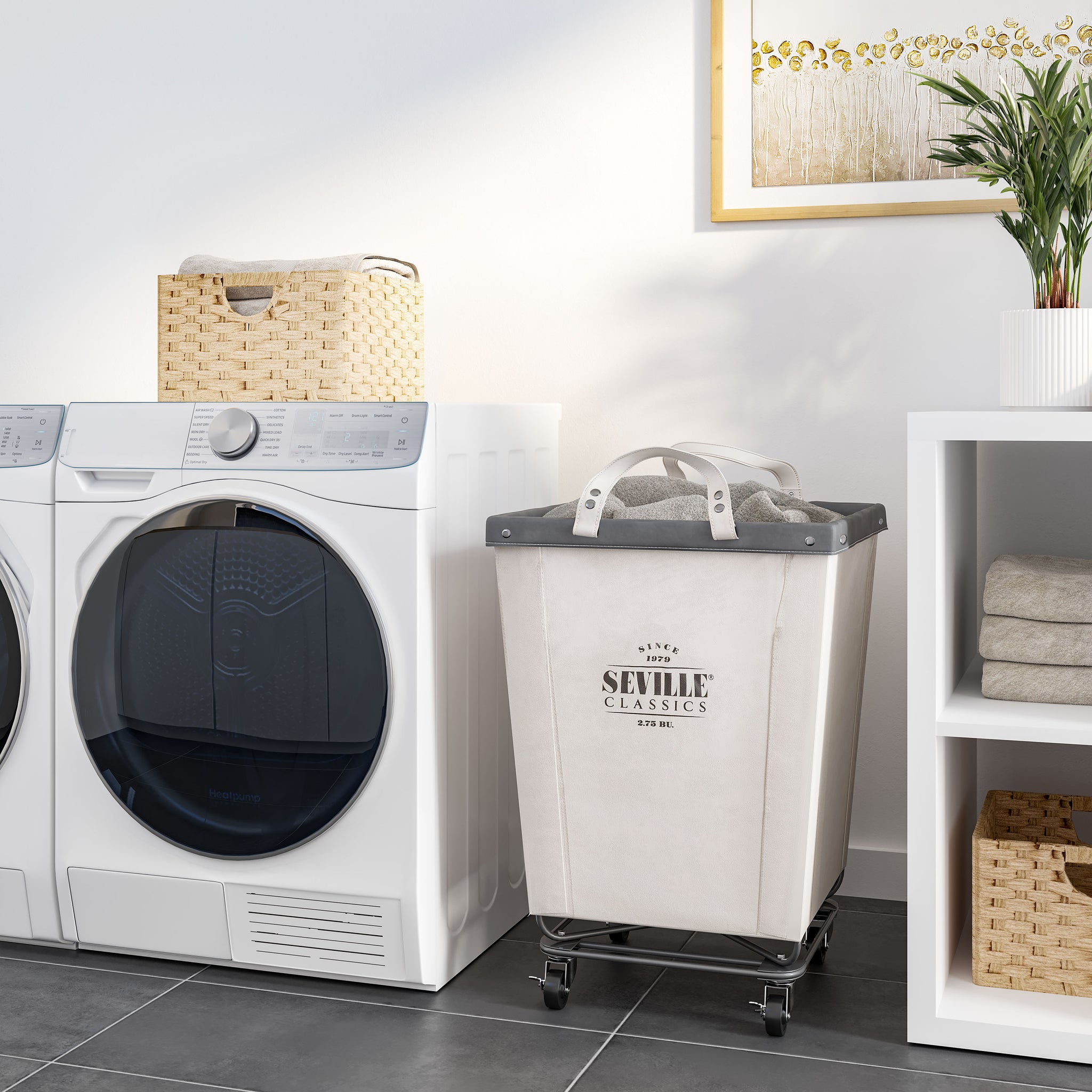 Heavy-Duty Rolling Laundry Hamper – Seville Classics