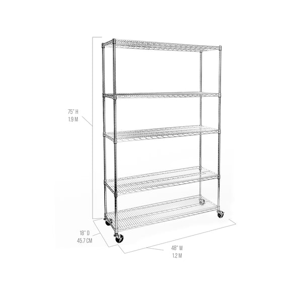 UltraDurable® 5-Tier NSF Steel Shelving