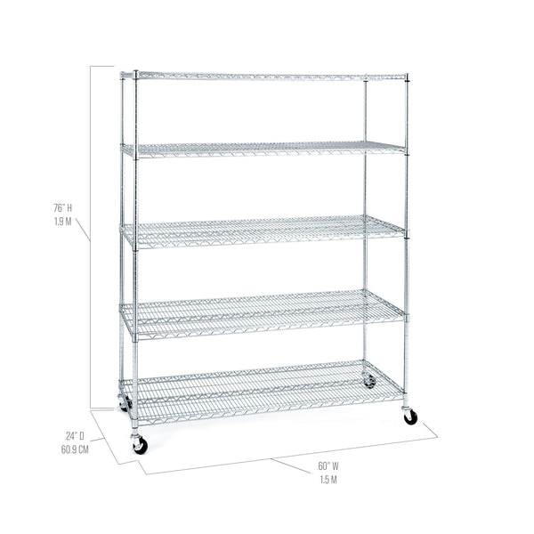 UltraDurable® 5-Tier NSF Steel Shelving