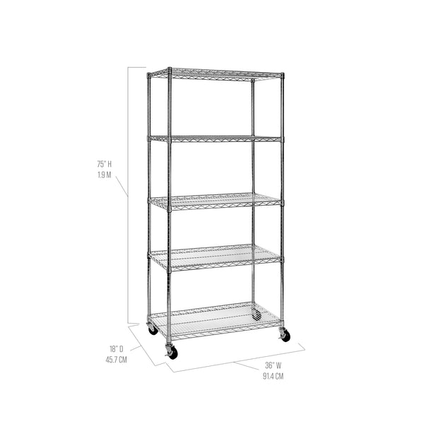 UltraDurable® 5-Tier NSF Steel Shelving