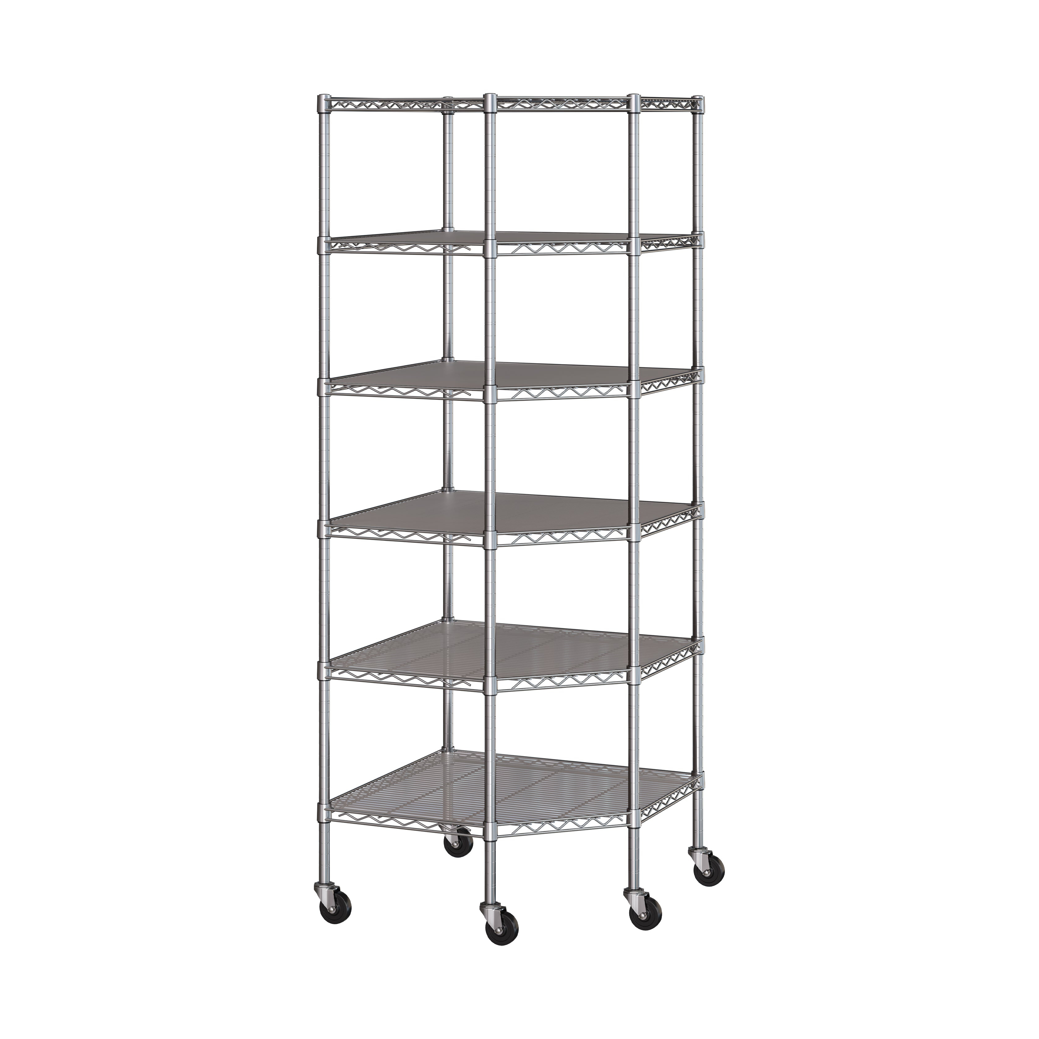 UltraDurable® 6-Tier NSF Steel Shelving with Shelf Liners 