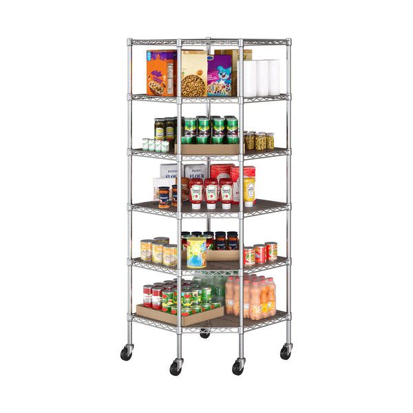 UltraDurable® 6-Tier NSF Steel Shelving with Shelf Liners