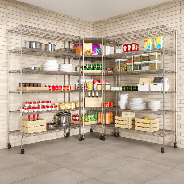 UltraDurable® 6-Tier NSF Steel Shelving with Shelf Liners