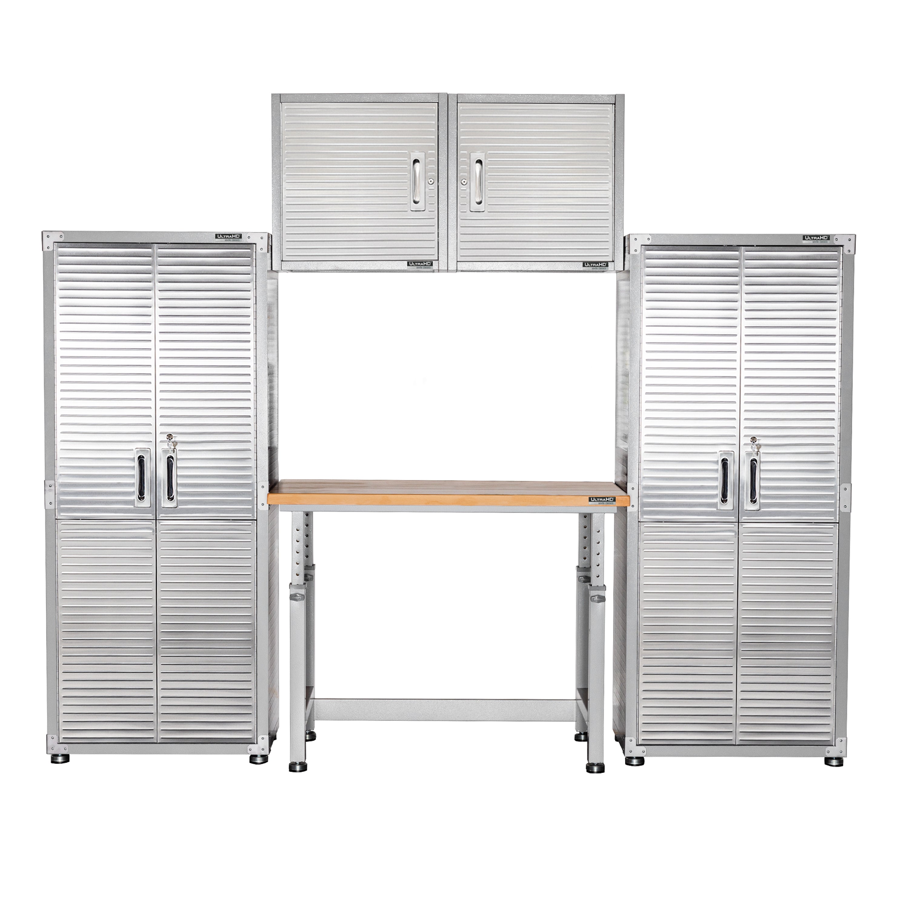 UltraHD® 5-Piece Storage Cabinet System with Workbench – Seville