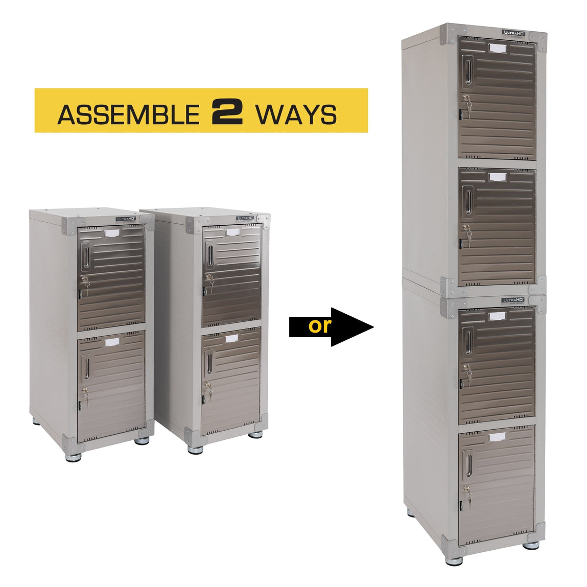 UltraHD® 4-Door Stackable Locker Cabinet – Seville Classics