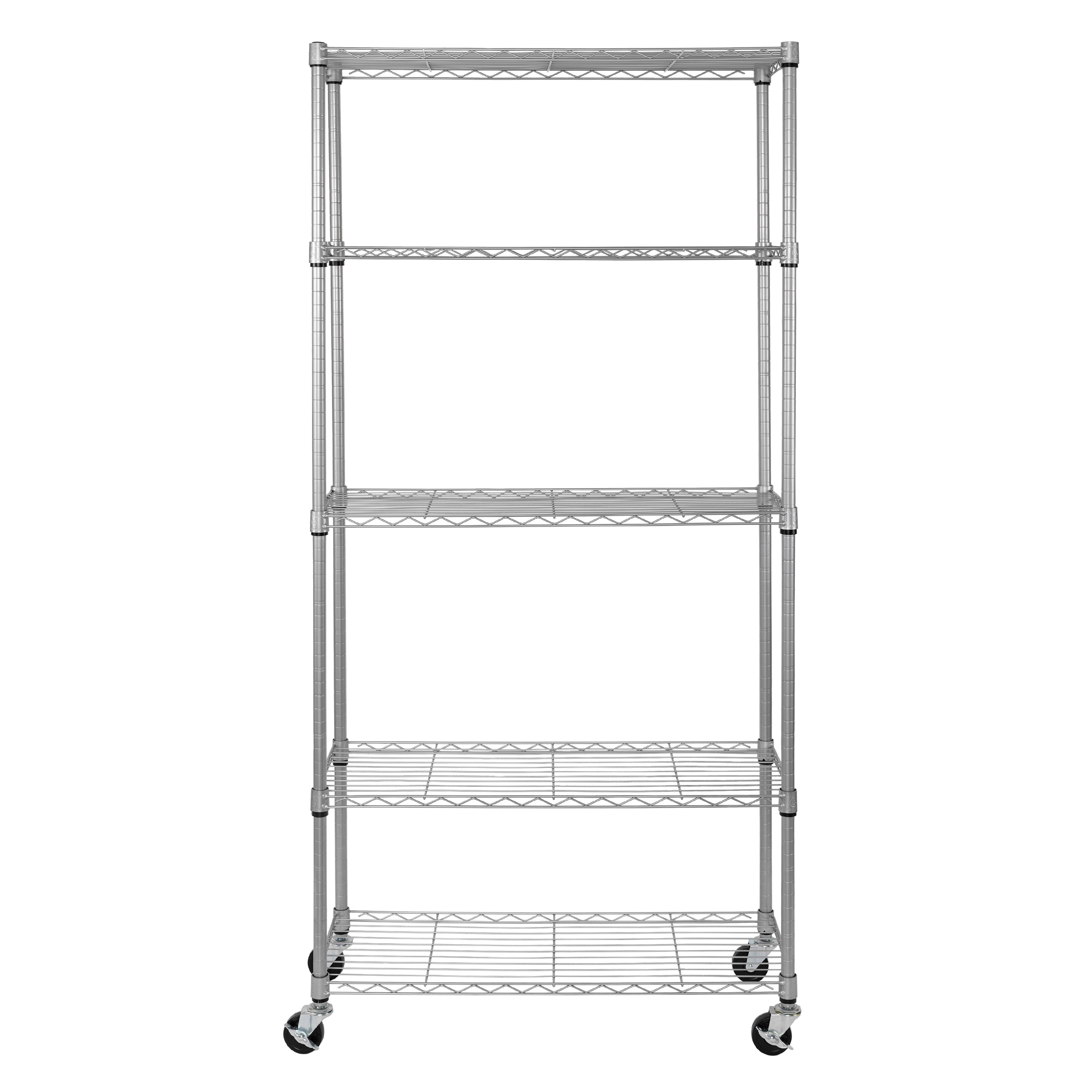 Seville Classics UltraDurable Heavy Duty NSF Solid Steel Wire Rack Storage  Unit, Organizer for Garage, Warehouse, Office, Restaurant, Classroom,  Kitchen, Silver, 5-Tier Shelving, 36 W x 14 D