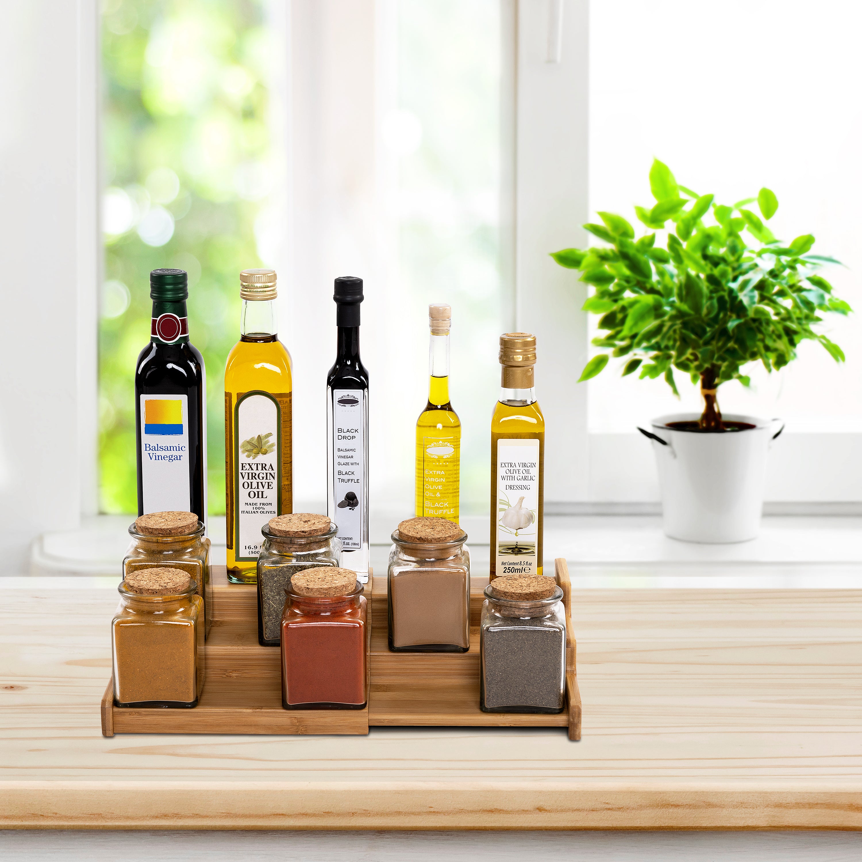 Expandable bamboo spice rack sale