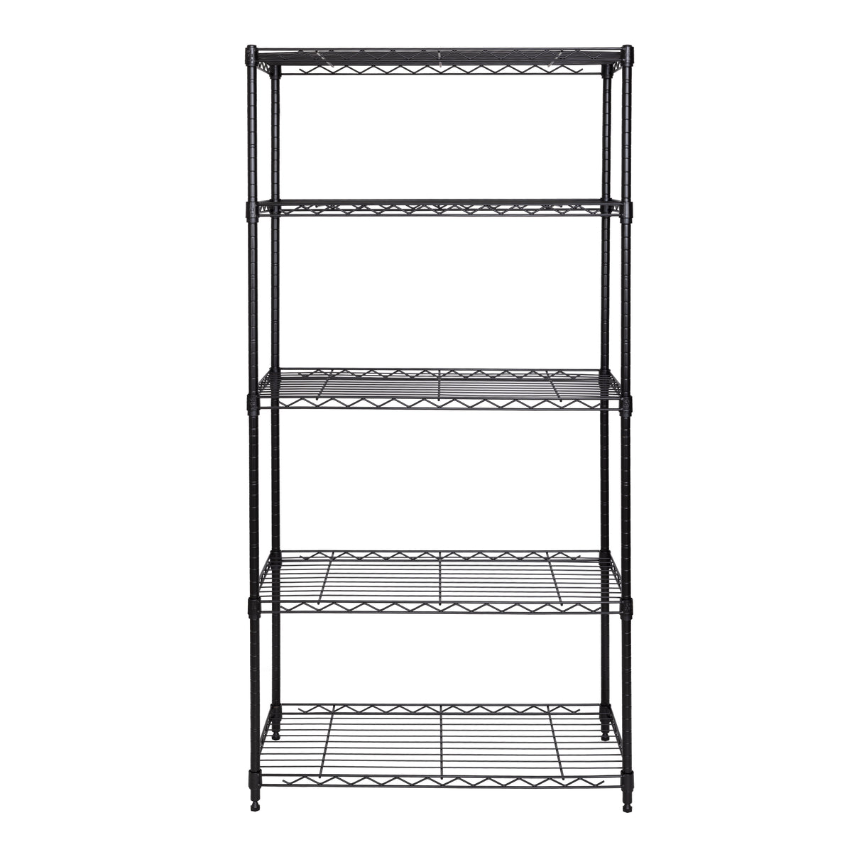 5-Tier Steel Shelving, Black – Seville Classics