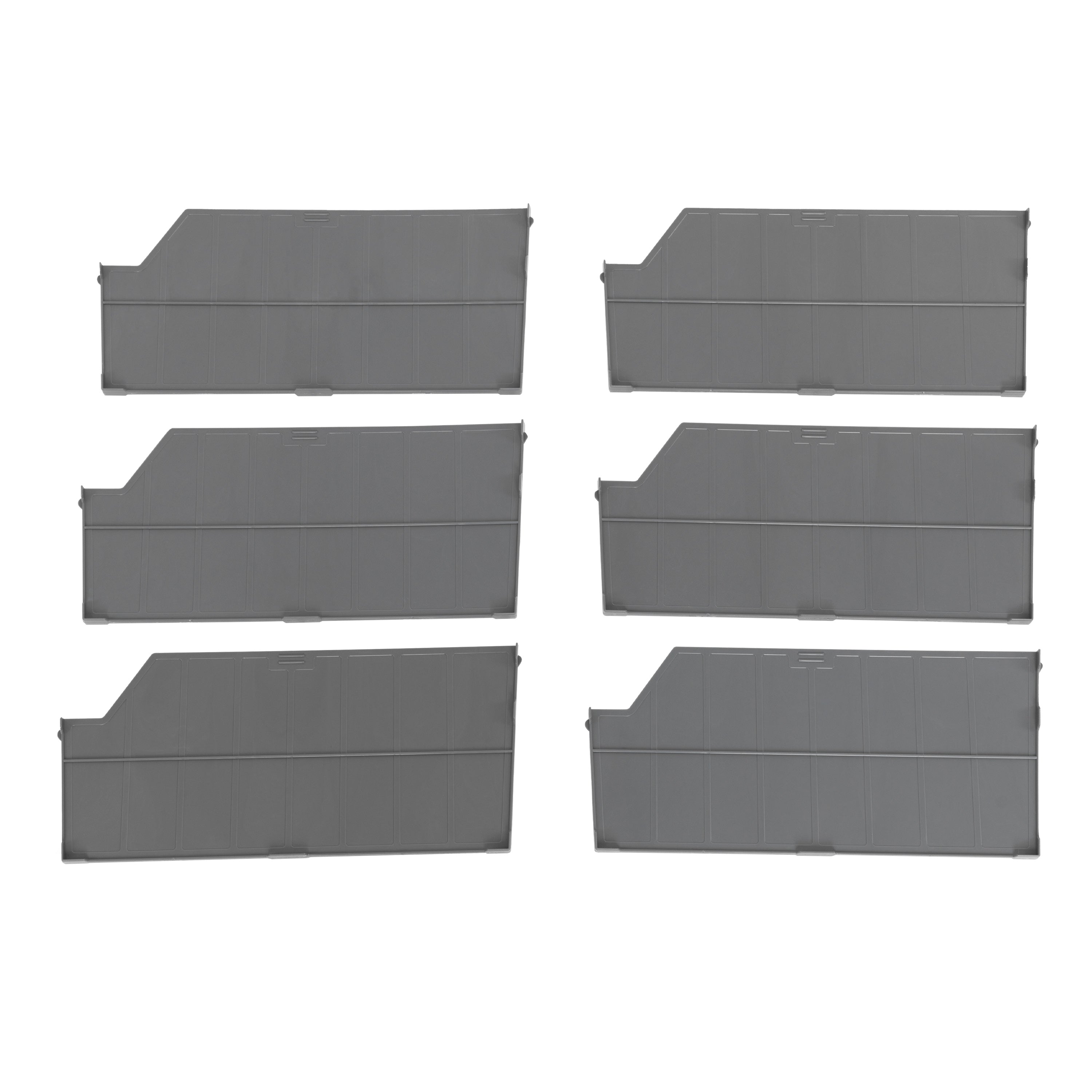Grey Bin Rack Dividers for Commercial Bin Rack (6-Pack) – Seville Classics