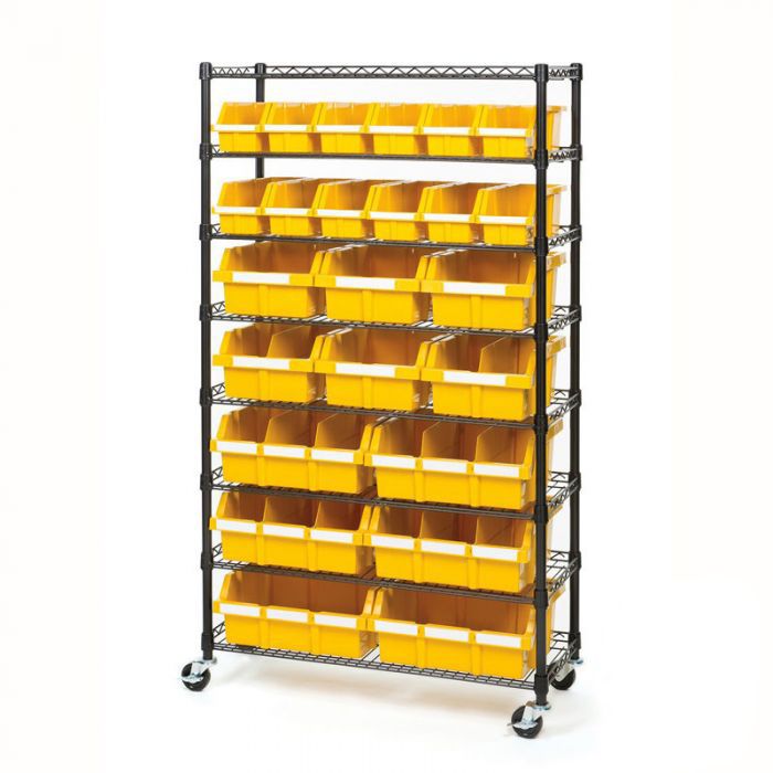 Seville Classics Dividers for Commercial Bin Rack System, 6-Pack, Yellow